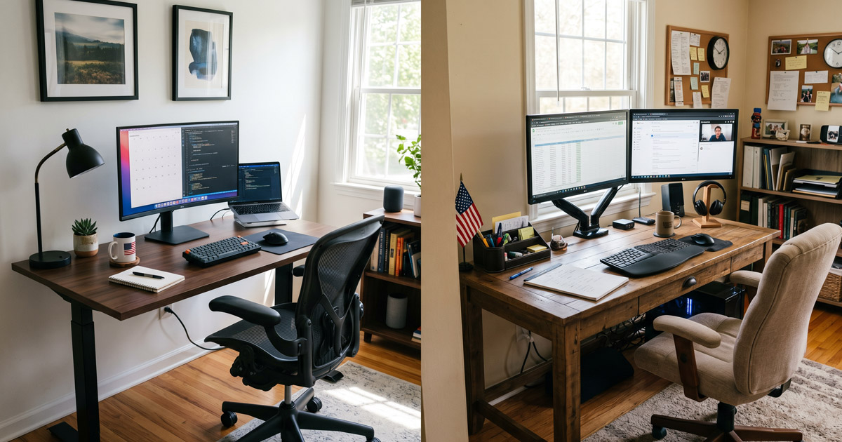 Comparativas detalladas de escritorios, sillas y accesorios para home office. Tablas lado a lado, veredictos claros y precios en dólares en español.