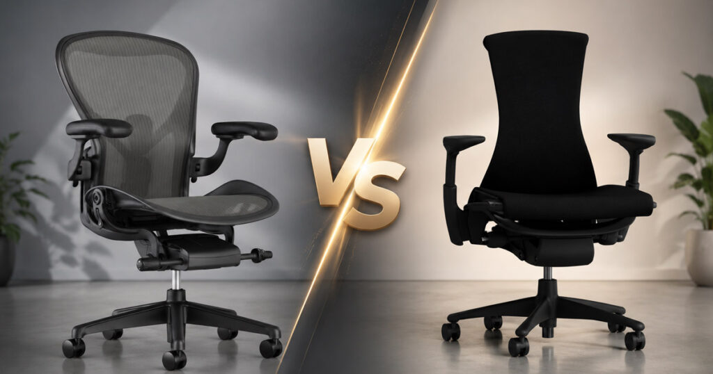 Herman Miller Aeron vs Embody comparativa 2026