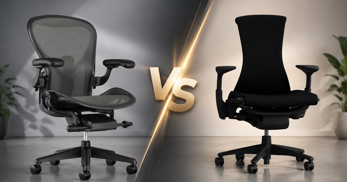 Herman Miller Aeron vs Embody comparativa 2026