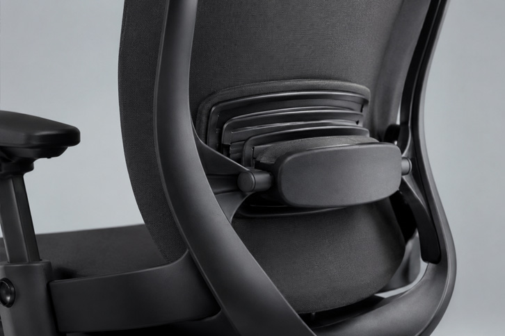 Sistema de soporte lumbar Live Back del Steelcase Leap V2