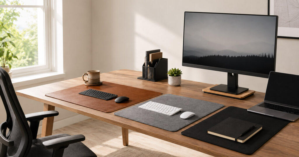 Los mejores desk pads y alfombrillas grandes para tu escritorio. Cuero PU, tela y opciones para todo presupuesto, desde $14.