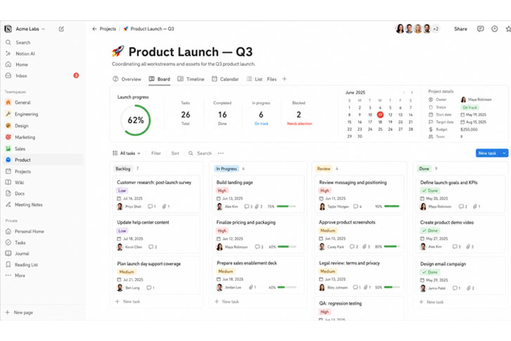 Notion app de productividad todo en uno para home office