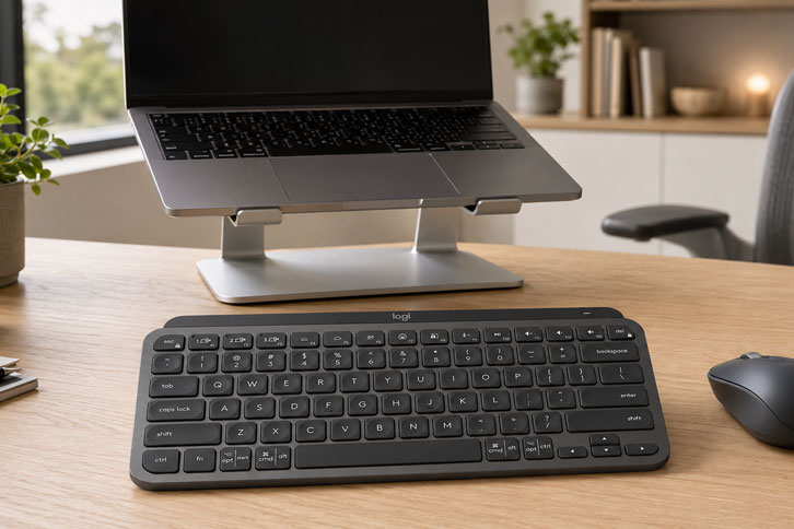 Logitech MX Keys Mini - Mejor Compacto - teclado bluetooth oficina