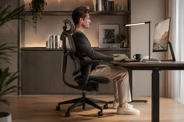 Postura ergonómica correcta con silla FlexiSpot C7