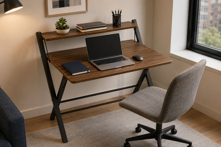 GreenForest No Assembly Folding Desk - El más equilibrado