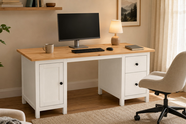 7. IKEA HEMNES - Mejor Estética Clásica - escritorios ikea pequeños