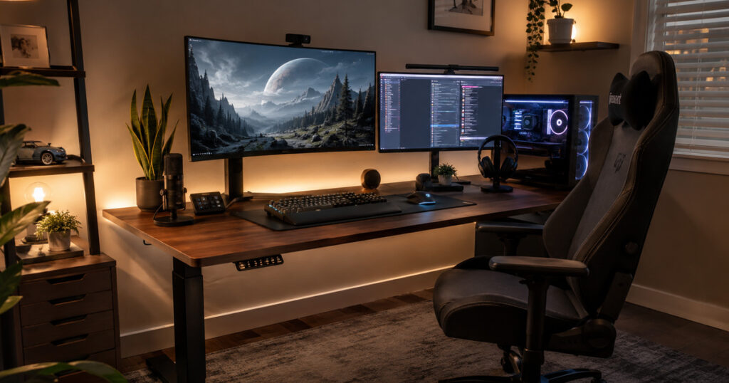 setup home office para gamers trabajo y gaming 2026