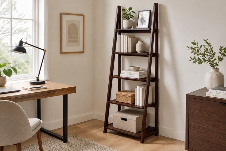 Amazon Basics Ladder Bookshelf - Mejor Valor - Estanterías para Oficina