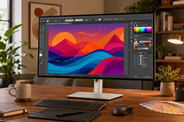 Dell UltraSharp U2723QE - Mejor para conectividad y multitarea - Mejores Monitores para Diseño Gráfico